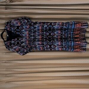 Women's Size XL Only Navy Waist - Defined V-Neck Midi Dress